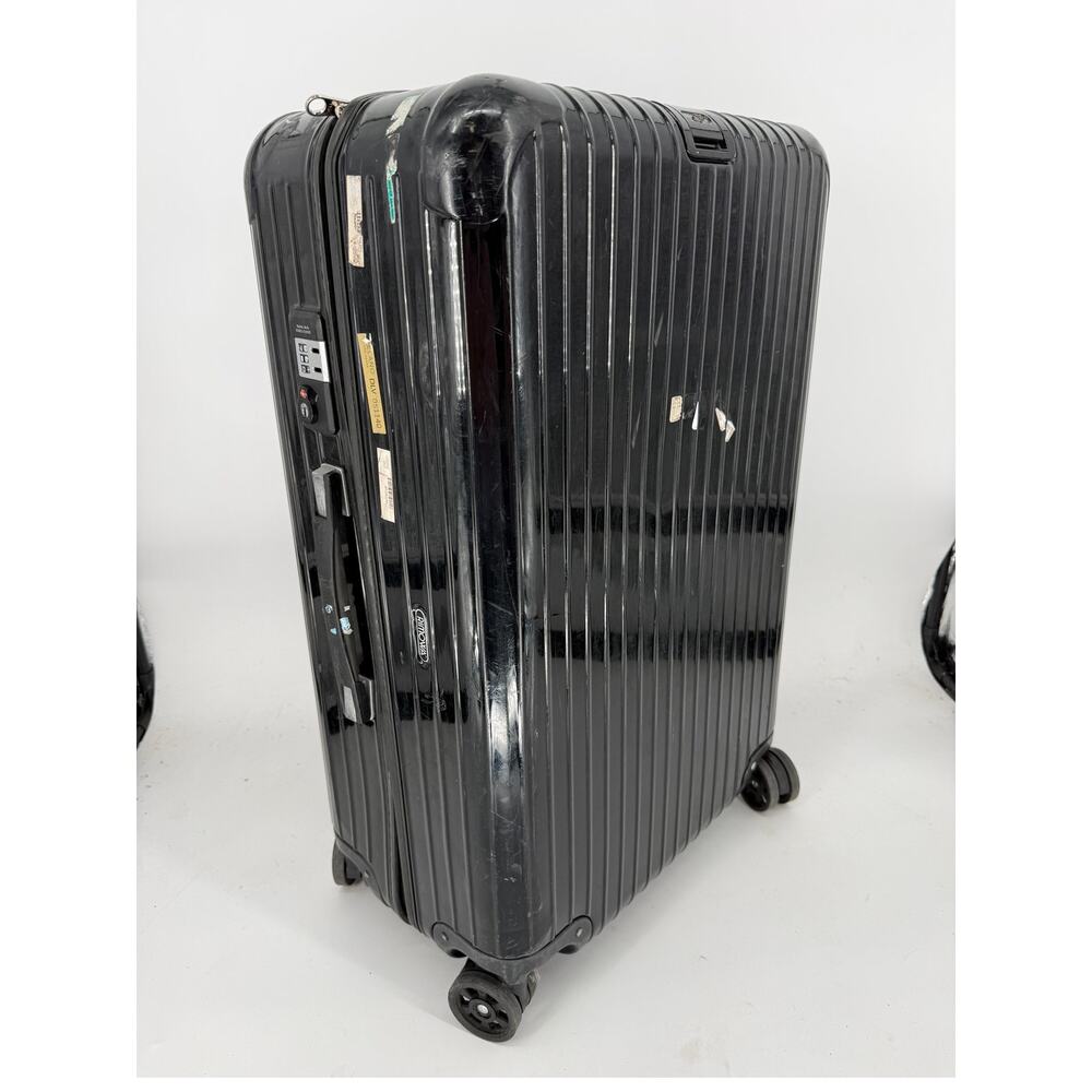 Rimowa Essential Check In Suitcase Salsa Polycarbonate Black Gloss As Is